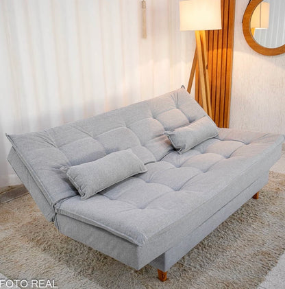 Sofá Cama Premium Linho Cinza 2275 Larg. 1.80m