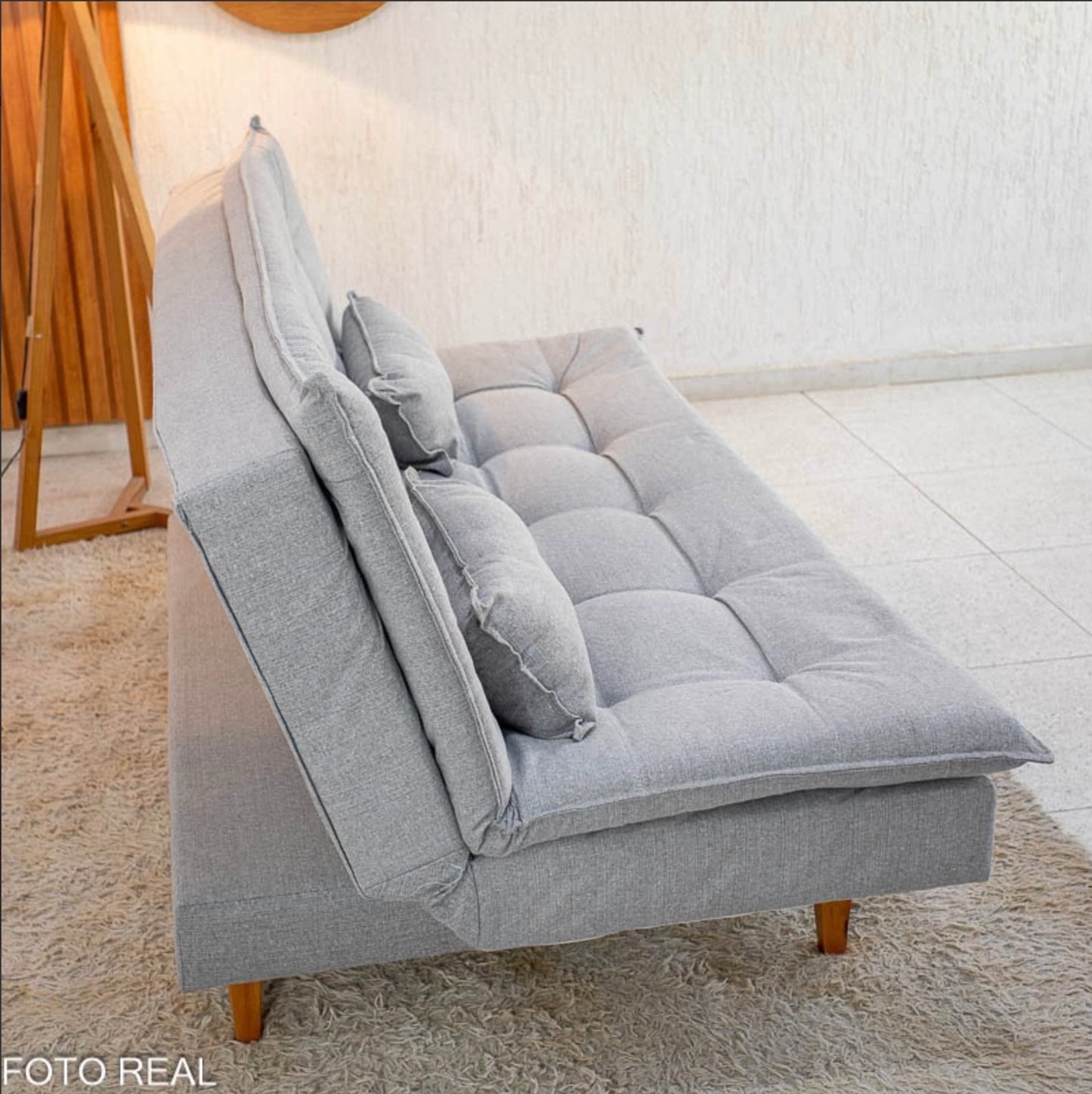 Sofá Cama Premium Linho Cinza 2275 Larg. 1.80m