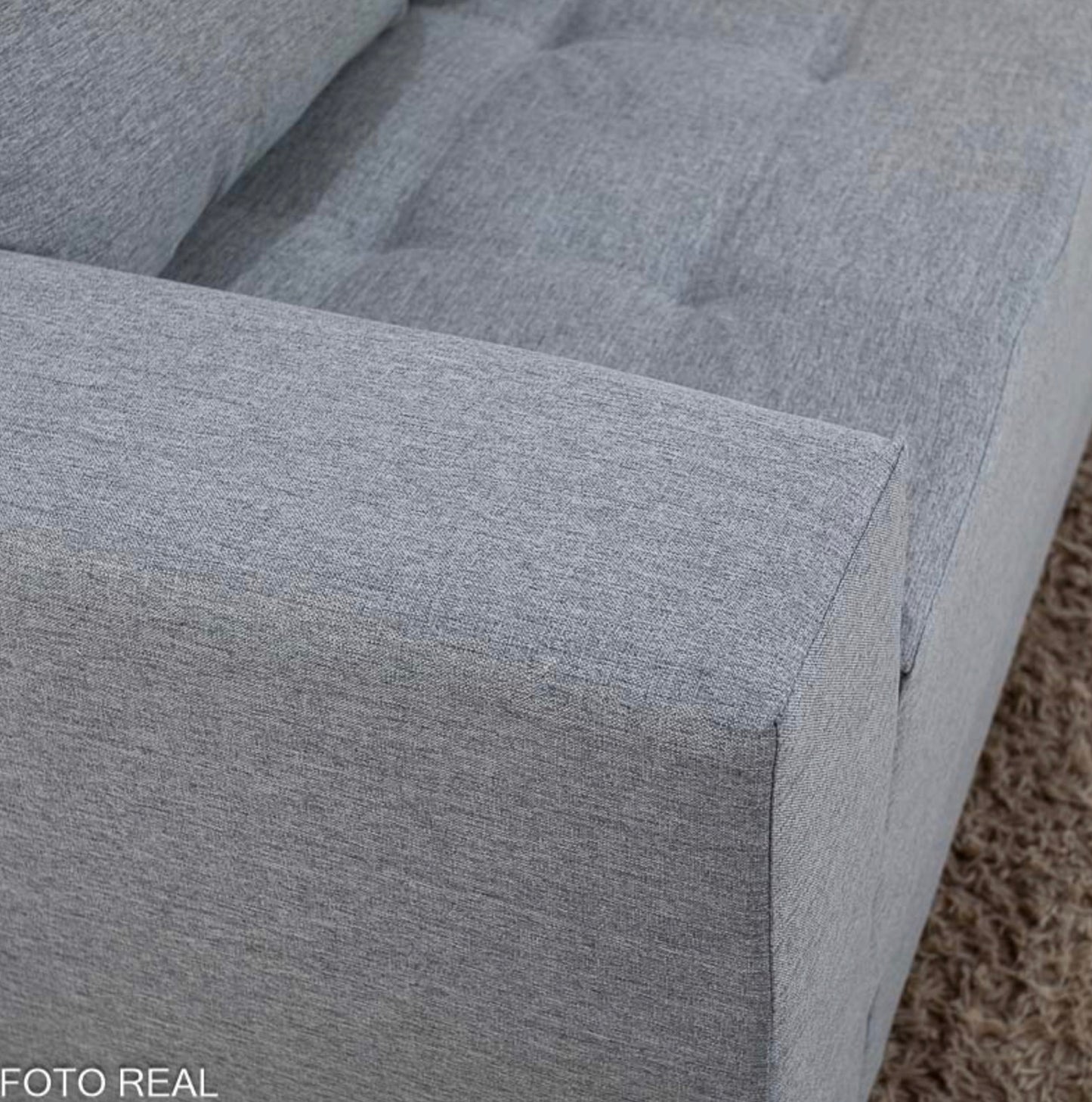 Sofá 2 lugares 8100 1.55m Linho Cinza 27