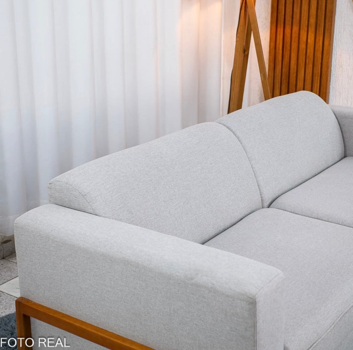 Sofá 3 Lugares Capri Larg. 2.00m Linho Cinza A59