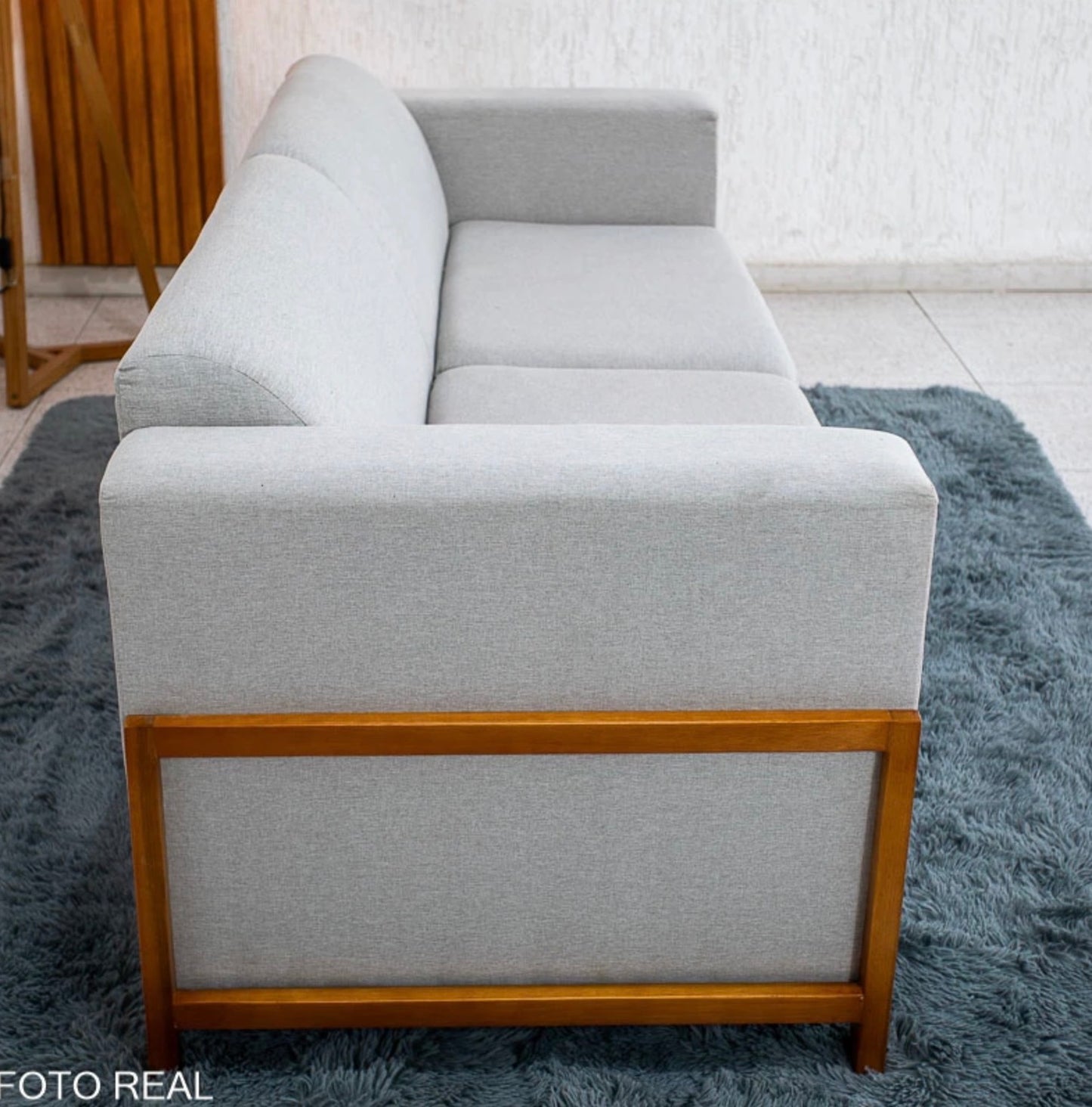 Sofá 3 Lugares Capri Larg. 2.00m Linho Cinza A59