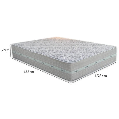 Colchão Casal Carbon Molas Ensacadas 138x188x32 – Anjos | Suporta até 240kg