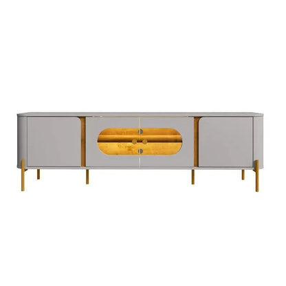 Rack Bancada Juquehy Larg. 1.80m Off/Nature C/LED para TV até 75″ – Bechara