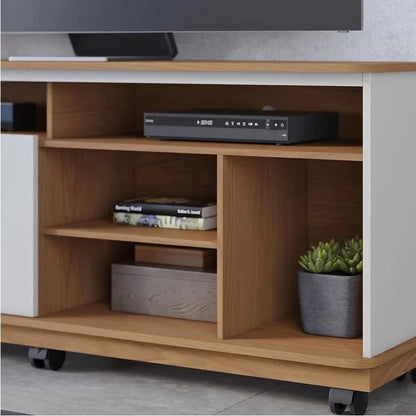 Rack Bancada Jurerê Larg. 1.50m Freijó/Off White para TV até 65″- Colibri