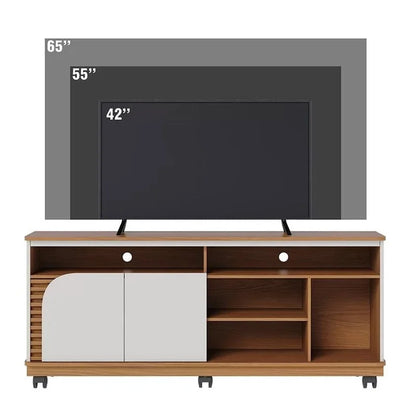Rack Bancada Jurerê Larg. 1.50m Freijó/Off White para TV até 65″- Colibri
