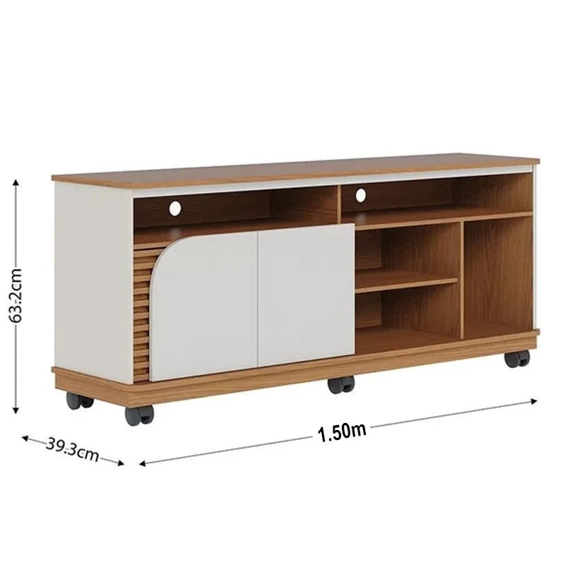 Rack Bancada Jurerê Larg. 1.50m Freijó/Off White para TV até 65″- Colibri