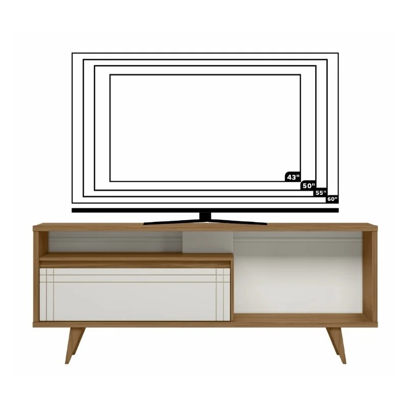 Rack Bancada NT 1315 Larg. 1.63m Freijó/Off para TV até 60″ – Notável