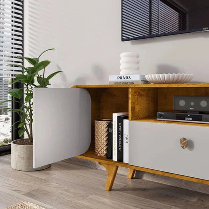 Rack Noronha Larg. 1.56m Nature/Off para TV até 55″ – Bechara