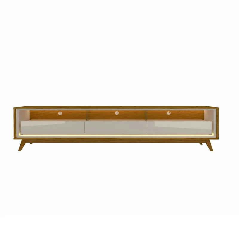 Rack Requinte Larg. 2.12m Naturale/off C/ Led 100% MDF para TV até 75″ – Gelius