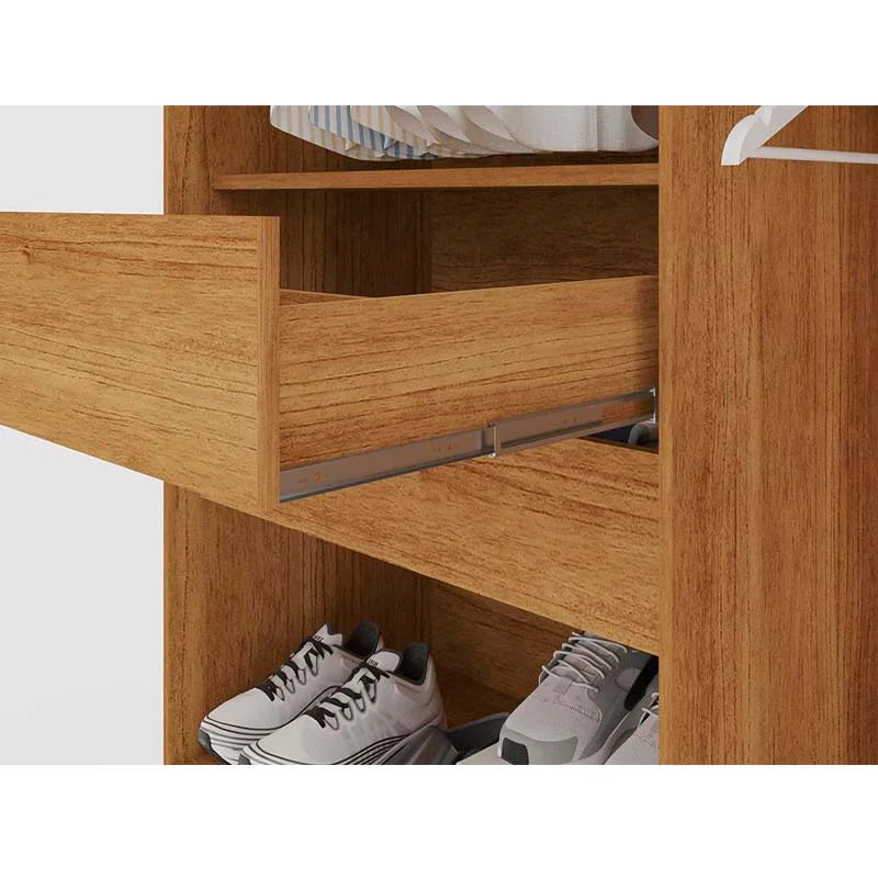 Guarda-roupa Casal Coliseu Cinamomo/Off 6 Portas 4 Gavetas Larg. 2.20m – Sallêto