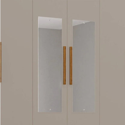 Guarda-roupa Casal Dinamarca Cinamomo/Off 6 Portas 9 Gavetas C/pés Larg. 1.80m – Sallêto
